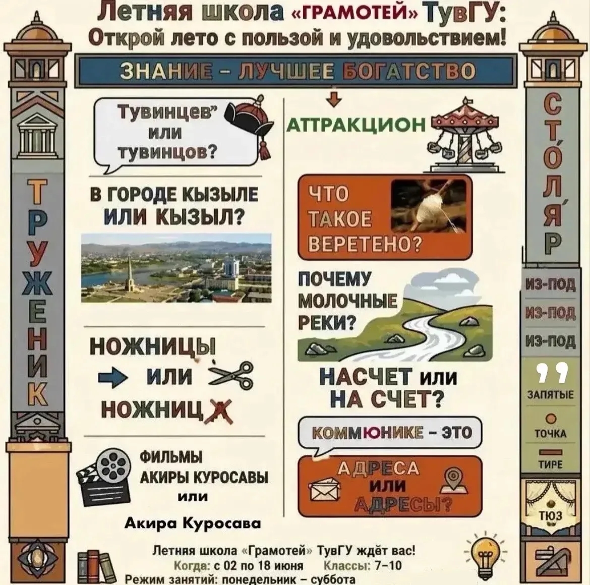 Летняя школа «Грамотей» ТувГУ: Открой лето с пользой и удовольствием!